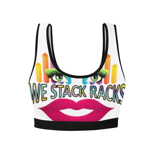 Crop Top Women's All Over Print Sports Bra (Model T52)