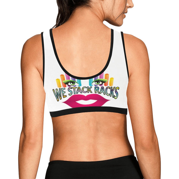 Crop Top Women's All Over Print Sports Bra (Model T52)