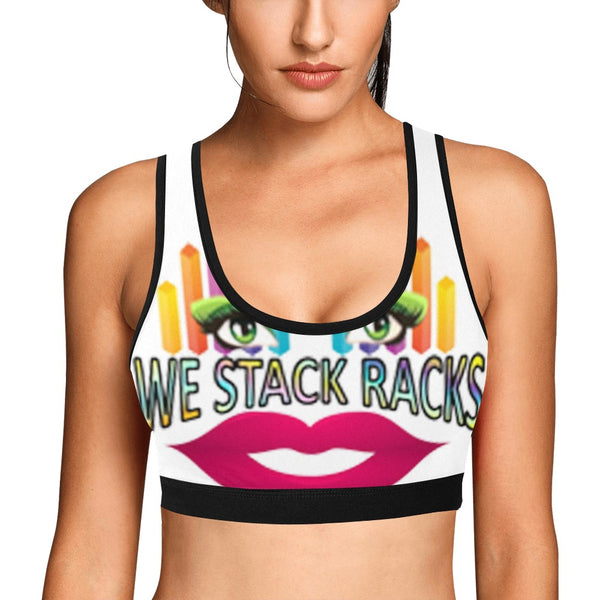 Crop Top Women's All Over Print Sports Bra (Model T52)