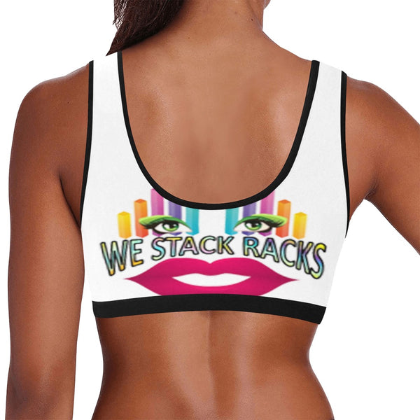 Crop Top Women's All Over Print Sports Bra (Model T52)